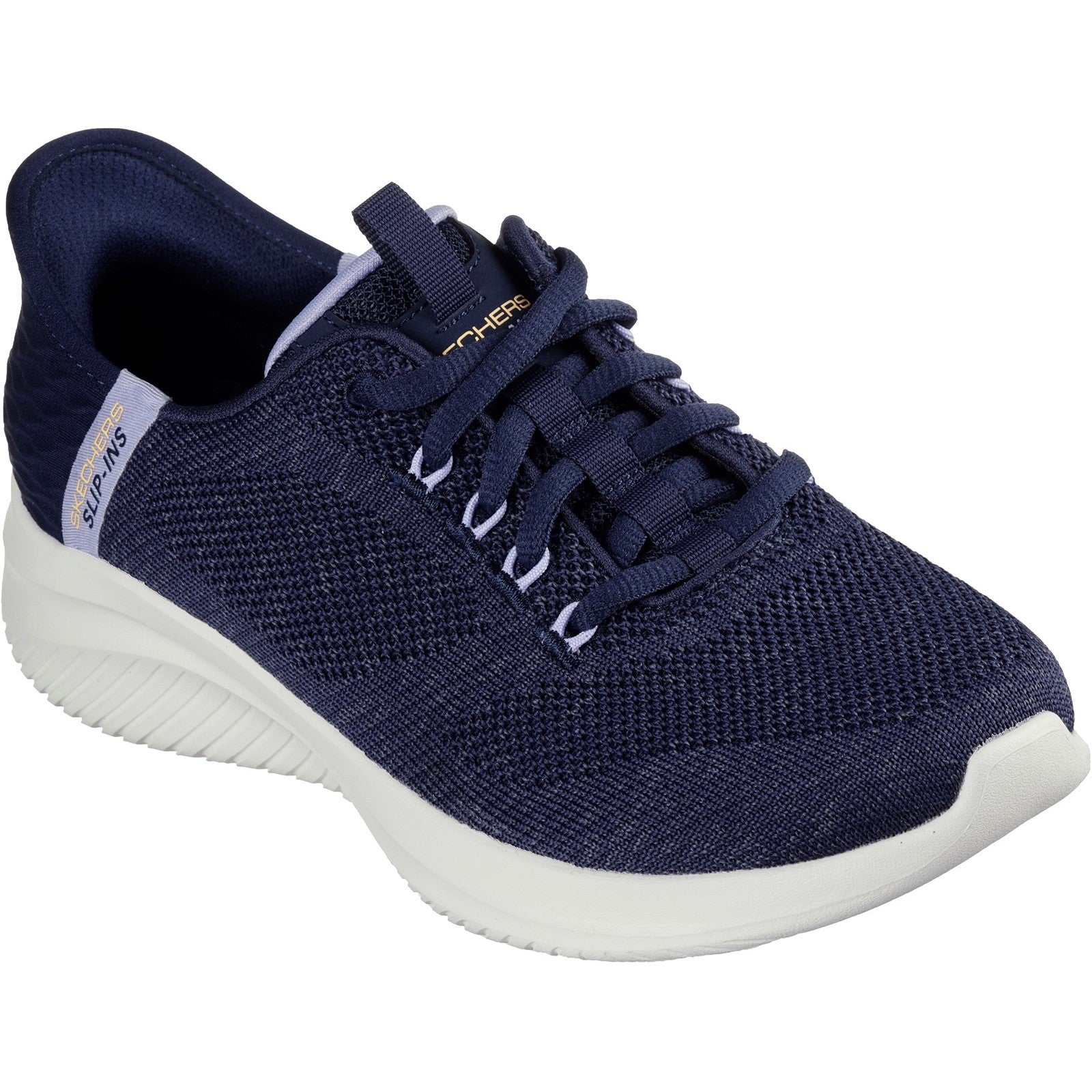 Skechers Womens Ultra Flex 3.0 Easy Step 150178-NVLV Navy/Lavender Lace Up Shoe