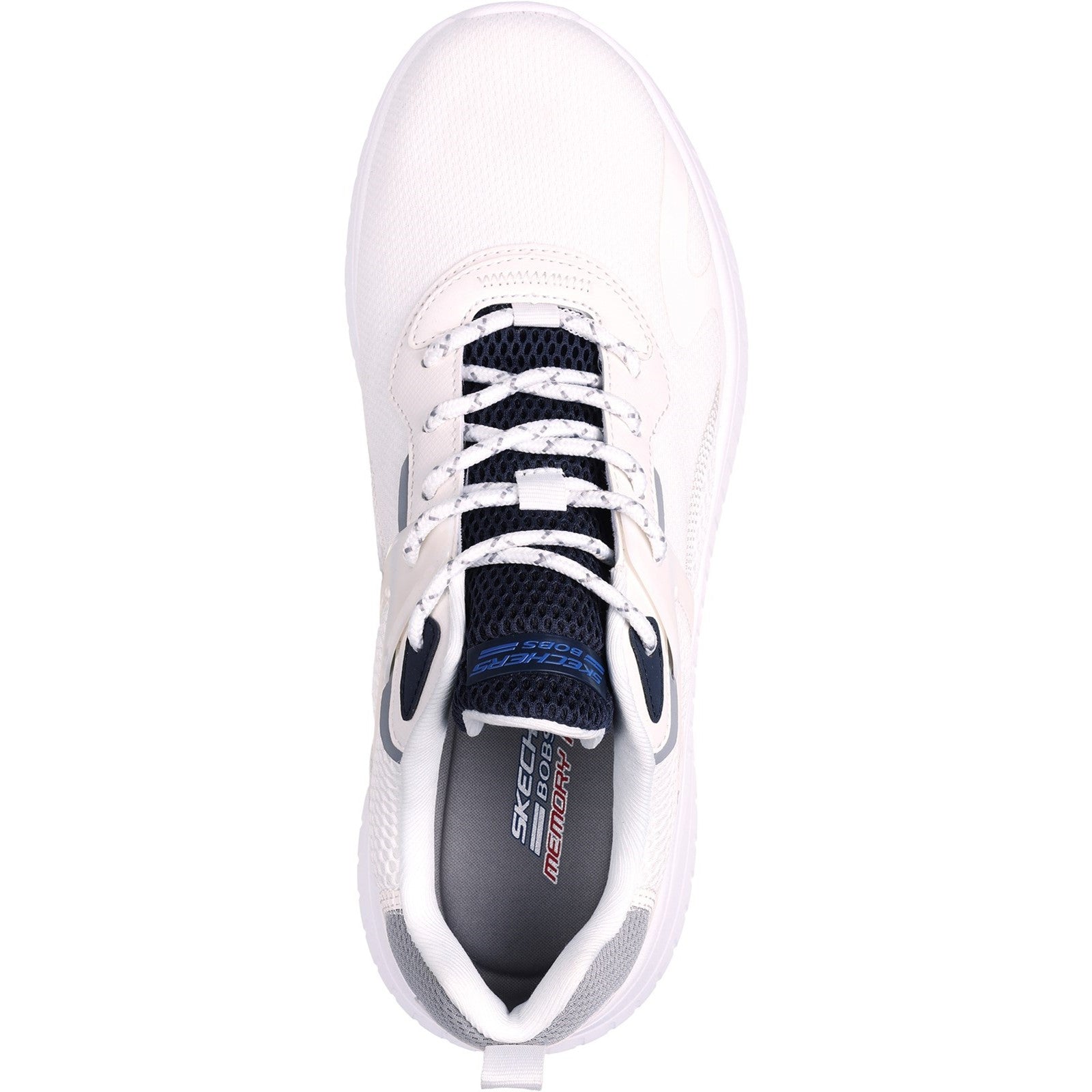 Skechers Mens Bobs Squad Chaos Elevated Drift 118034-WMLT White/Multi Lace Up Shoe