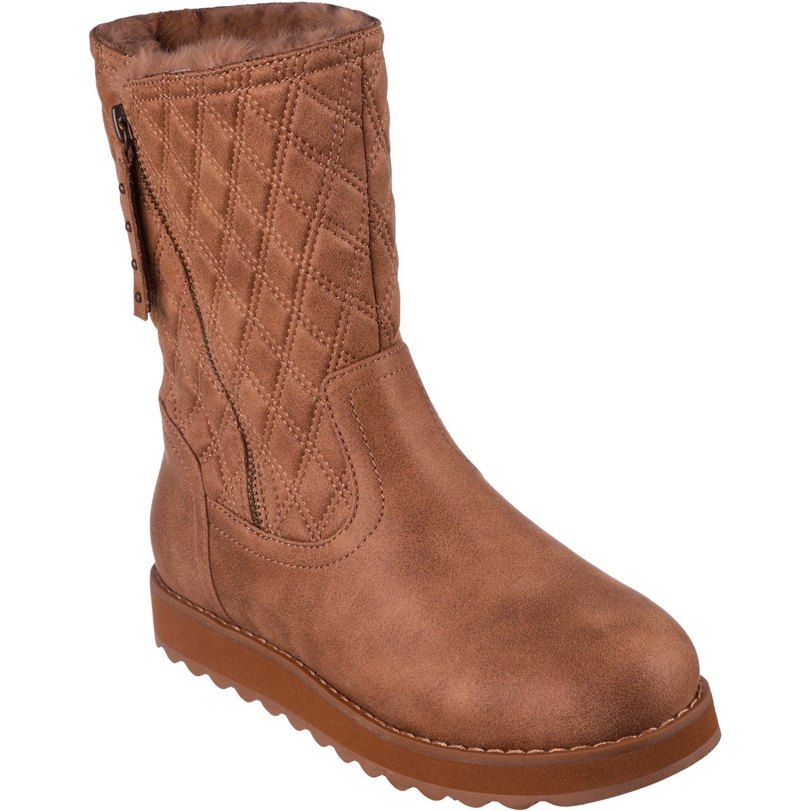 Skechers Womens Keepsakes 2.0 Morning Walks 167675-CSNT Chestnut Zip Shoe