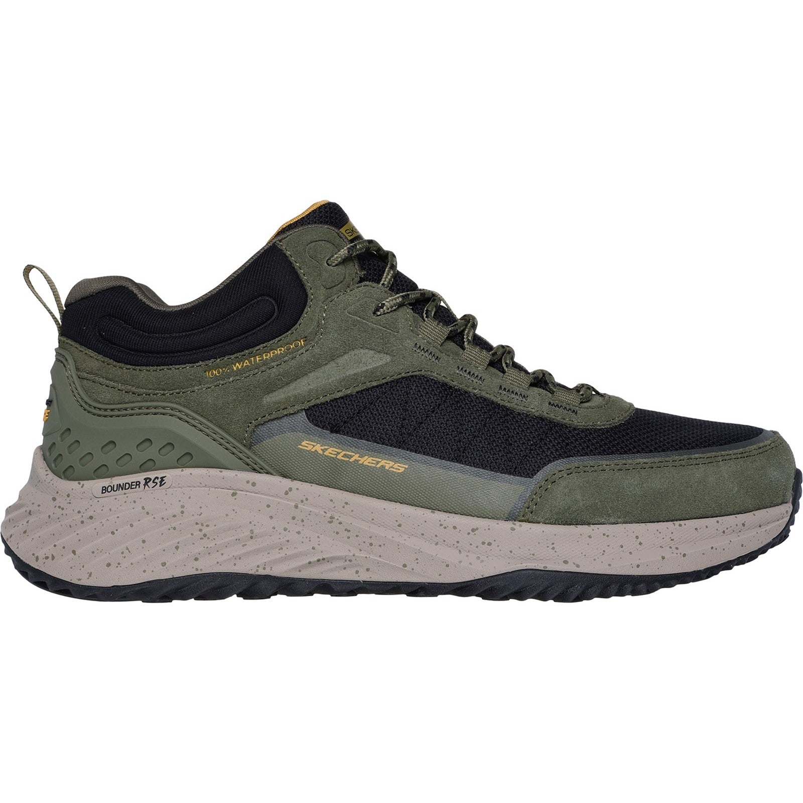 Skechers Mens Bounder Rse 232961-OLBK Olive/Black Lace Up Shoe