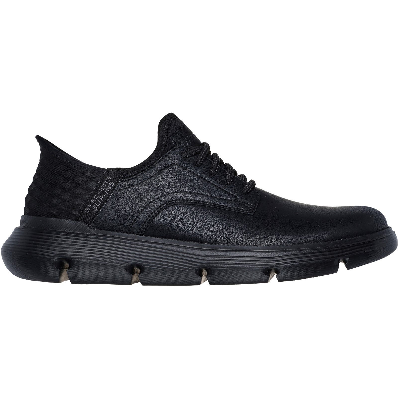 Skechers Mens Garza Gervin 205046W-BBK Black Lace Up Shoe