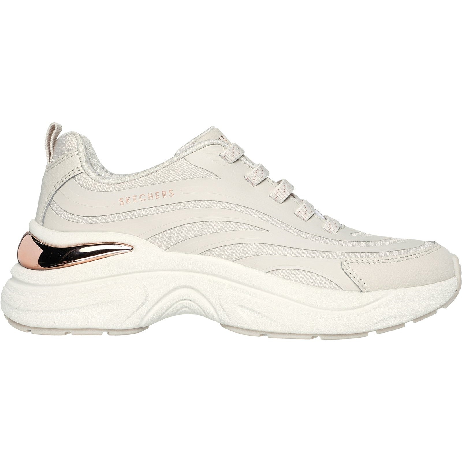 Skechers Womens Hazel Step N Flow 177575-NAT Natural Lace Up Shoe