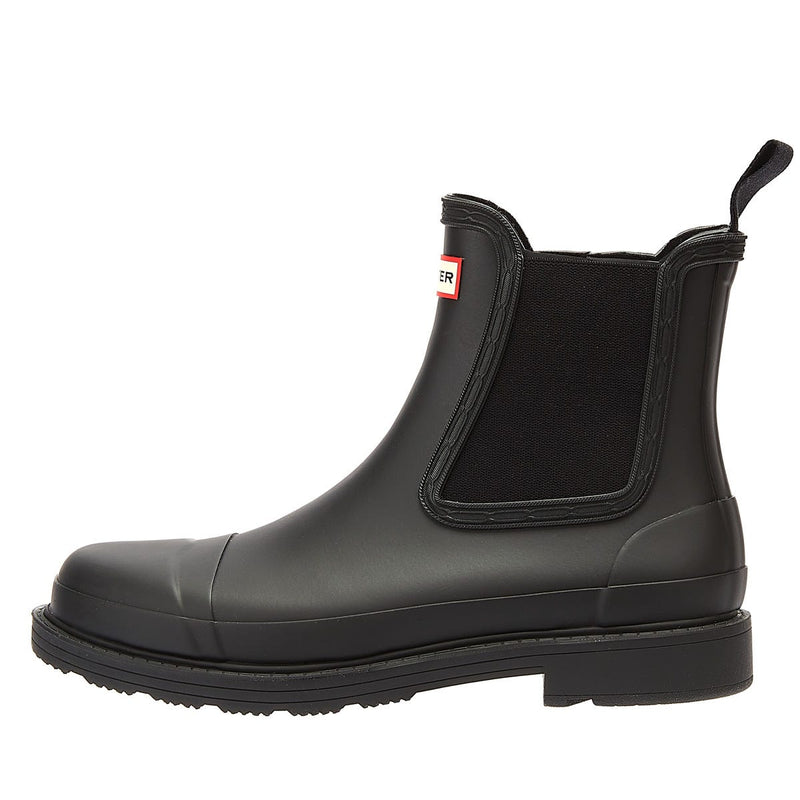 Hunter Commado Chelsea Womens Black Boots