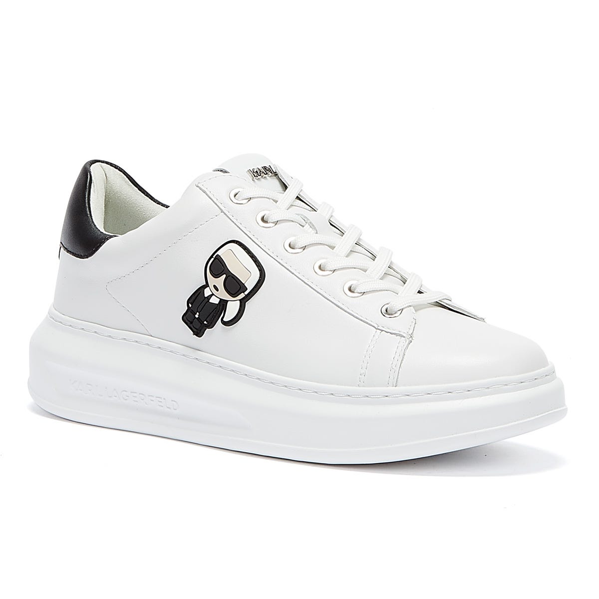 Karl Lagerfeld Ikonic Kapri Lo Lace Womens White Trainers