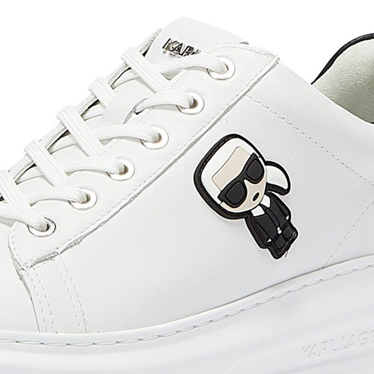 Karl Lagerfeld Ikonic Kapri Lo Lace Womens White Trainers