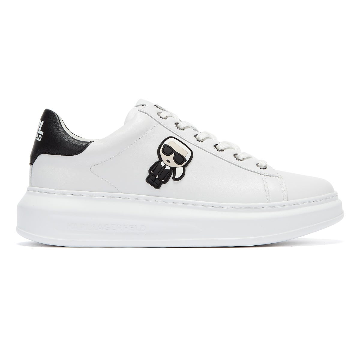Karl Lagerfeld Ikonic Kapri Lo Lace Womens White Trainers