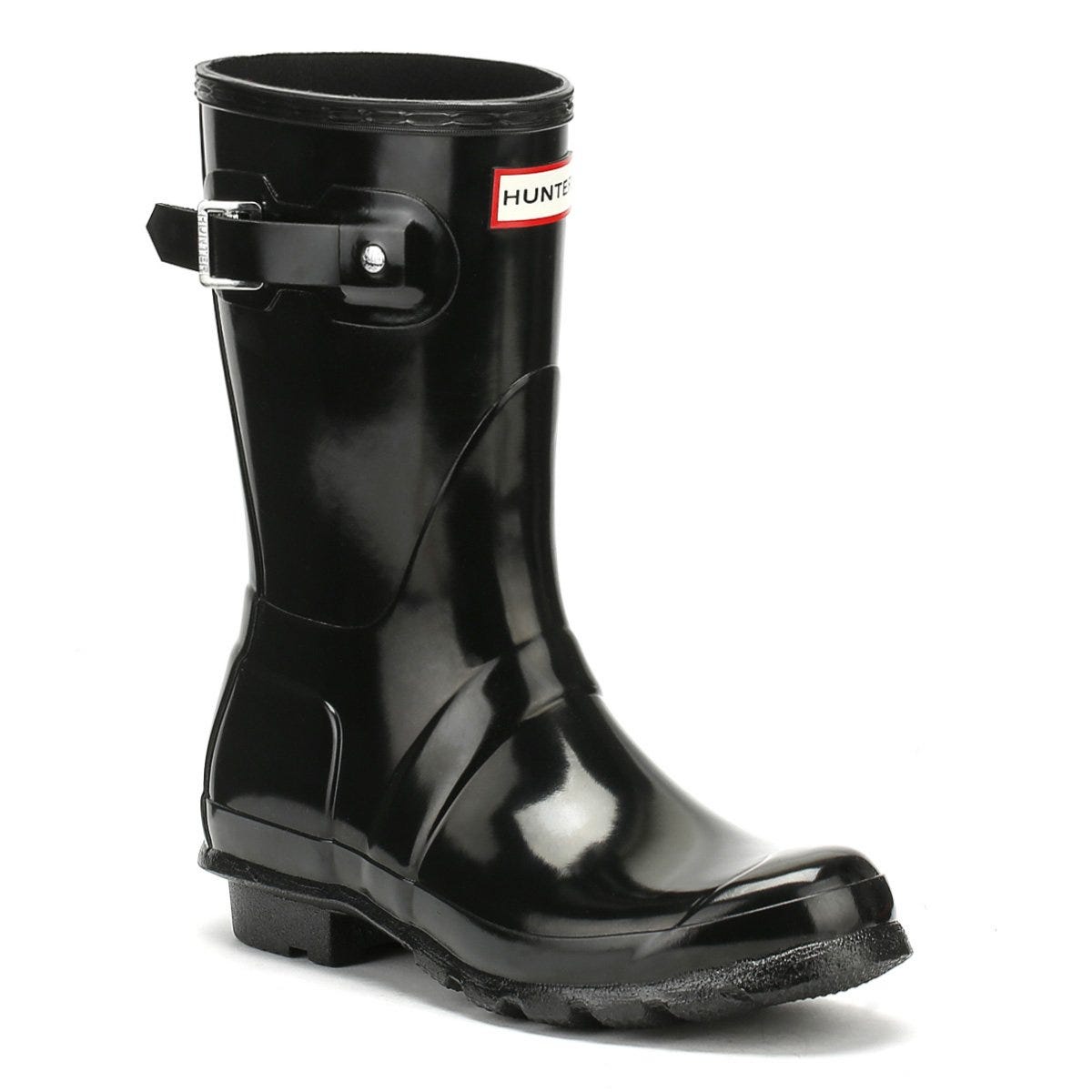 Hunter Original Short Gloss Womens Black Wellies