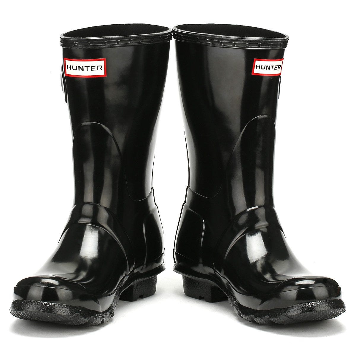 Hunter Original Short Gloss Womens Black Wellies