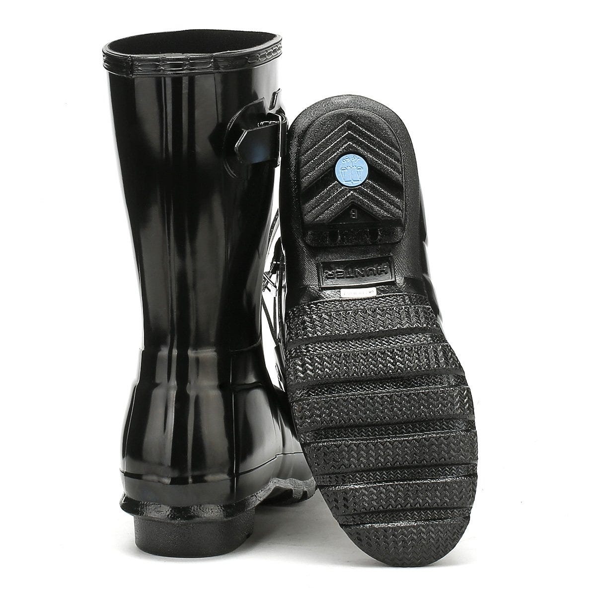 Hunter Original Short Gloss Womens Black Wellies
