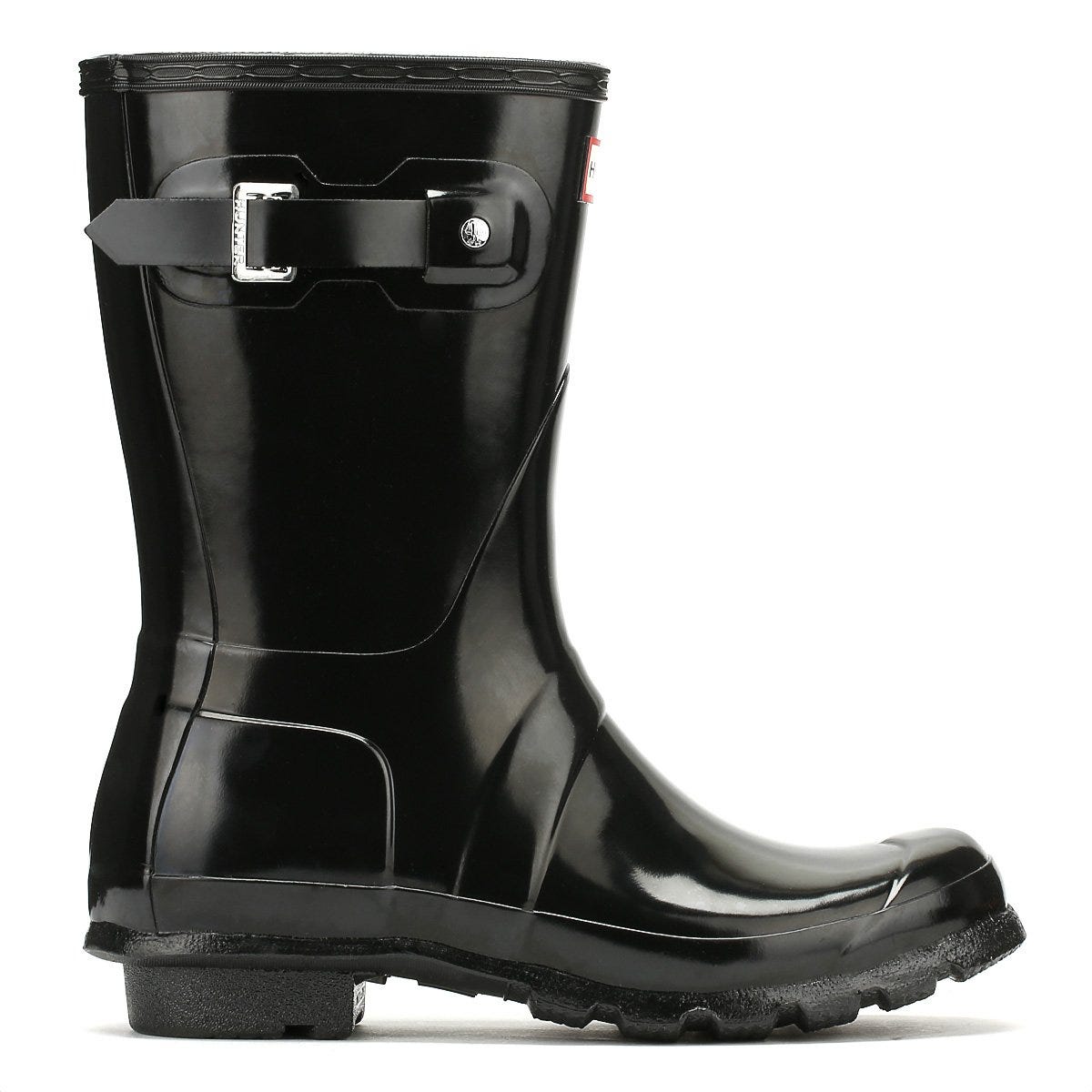 Hunter Original Short Gloss Womens Black Wellies