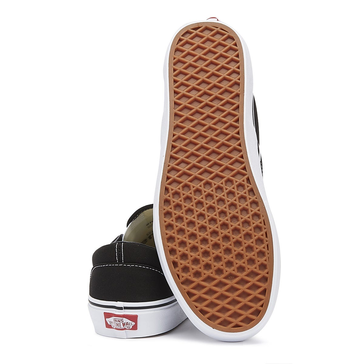 Vans Classic Slip on Black / White Canvas Trainers