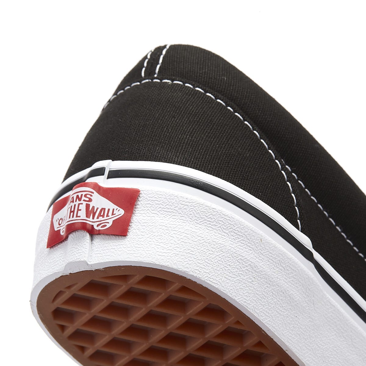 Vans Classic Slip on Black / White Canvas Trainers