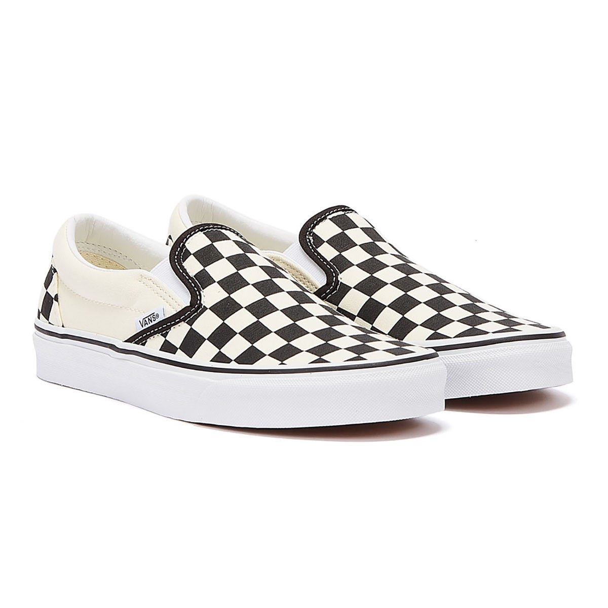 Vans Classic Slip-On Womens Black / White Checkerboard Canvas Trainers